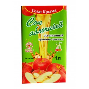 Крымское варенье Сок яблочный натуральный 1л
